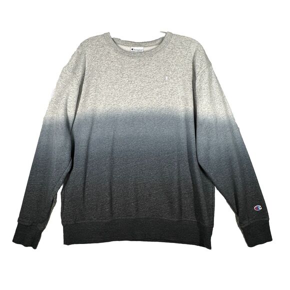 Champion Sweatshirt Mens XL Gray Blue Ombre‎ Comfy Casual Athleisure Streetwear - Picture 1 of 8